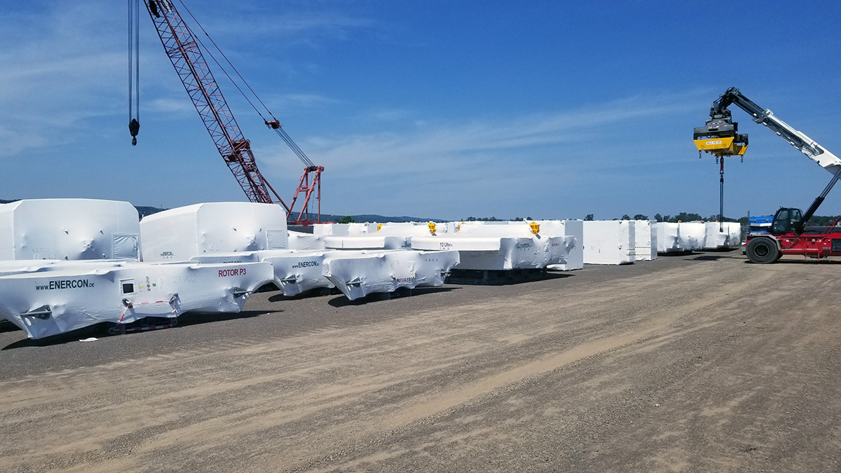 shrink wrapped wind turbines